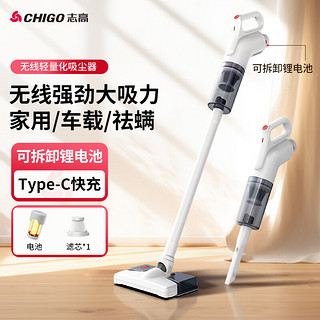 CHIGO 志高 无线手持吸尘器家用大吸力大功率车载随手吸 +滤芯