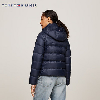 TOMMY HILFIGER【防泼水】24新款秋冬女户外宽松连帽休闲运动羽绒服43581