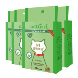 AATURELIVE N1爱宠爱猫 N1 爱宠爱猫n1甄绿茶豆腐猫砂低粉尘结团紧实可冲厕所2.0mm颗粒甄茶系列 共18.4斤