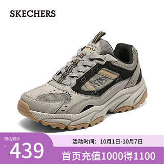 SKECHERS 斯凯奇 炫酷厚底户外鞋237740 自然色/黑色/NTBK 41.5