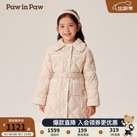 PawinPaw卡通小熊童装2024年秋冬女童羽绒服 Beige米色/35 150cm