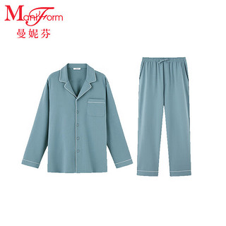 ManiForm 曼妮芬 情侣家居睡衣女士家居服舒适睡裤套装时尚长袖起居服合