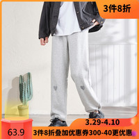 唐狮 TONLION秋冬女韩版潮流宽松运动抽绳束脚加绒高腰in休闲裤