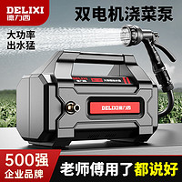 百亿补贴：DELIXI 德力西 充电式锂电池水泵自动浇水机农用灌溉机抽水泵菜地浇菜神器