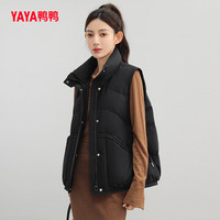 鸭鸭羽绒服 YAYA鸭鸭羽绒马甲女2024年冬季短款小个子休闲保暖时尚百搭外套W