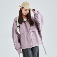 唐狮 TONLION春秋工装外套女in潮设计感短款上衣女翻领宽松风衣K