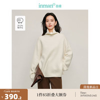 茵曼(INMAN)百搭高领毛衣2024冬季女装新款长袖套头宽松保暖针织打底衫
