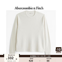 Abercrombie & Fitch 男装 24秋季新款舒适纯色打底微华夫格长袖叠搭T恤