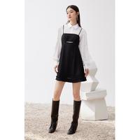 黑标系列秋装 花边蕾丝醋酸衬衫吊带裙两件套