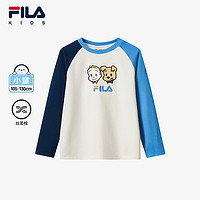 FILA 斐乐 KIDSx原田治联名系列斐乐童装男小童2024冬新款儿童长袖T恤