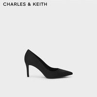 CHARLES & KEITH 女士高跟鞋 CK1-60280245-1 纯色款 黑色纹理 36