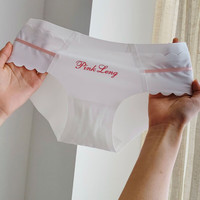 PEANOJEAN多巴胺无痕冰丝内裤女士中腰性感纯欲三角裤秋季薄款2024E337 白色 1条 L【105-130斤】