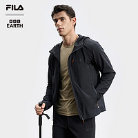 FILA 斐乐 丨BBC EARTH联名系列 斐乐外套男2024秋新款户外运动连帽上衣