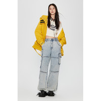 机能系列 欧时力 滑雪服羽绒服外套女上衣连帽中长款保暖秋冬