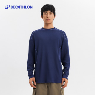 DECATHLON 迪卡侬 SPW城市机能速干长袖T恤秋冬华夫格服宽松运动上衣SAT3