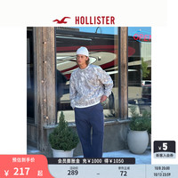 HOLLISTER24秋冬新款美式情侣印花长袖抓绒卫衣 男女 KI322-4105