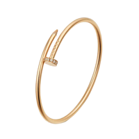 Cartier 卡地亚 JUSTE UN CLOU系列 B6066117 钉子18K黄金钻石手镯 0.18克拉 16号