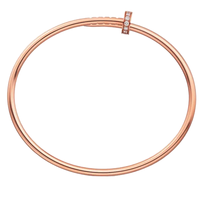 Cartier 卡地亚 JUSTE UN CLOU系列 B6065817 钉子18K玫瑰金钻石手镯 0.18克拉 18号