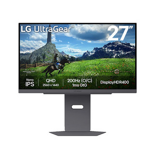 LG 27GS86Q-B 27英寸 IPS G-sync 显示器（2560×1440、200Hz、98%DCP-P3、HDR400）