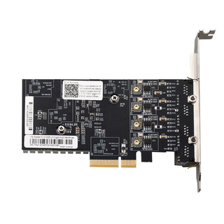 DIEWU4口2.5G千兆PCIEX4网卡Realtek RT8125芯片大散热片台式机内置四口有线电口网卡TXA197