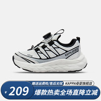 Kappa Kids卡帕童鞋女童运动鞋2024秋季新款儿童休闲鞋旋转纽扣男童跑鞋   适合脚长约214mm