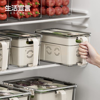 生活宣言冰箱收纳盒保鲜沥水塑料食品级水果蔬菜食物大号容量冷冻储物