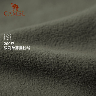 骆驼 CAMEL户外抓绒衣男2024春秋摇粒绒上衣保暖半拉链卫衣外套女