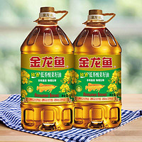 金龙鱼 食用油 非转基因压榨 纯香低芥酸菜籽油 6.18L*2