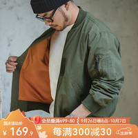 马登(Maden)工装 美式MA-1飞行员夹克男春秋休闲棒球服外套 绿色 L