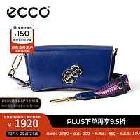 爱步（ECCO）单肩包女 24年秋季轻奢休闲简约通勤斜挎包  中号方包9107933 电光蓝910793391374