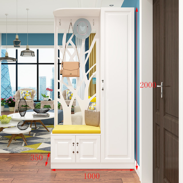 梓臻 E2 镂空玄关柜 1000*350*2000 现代简约