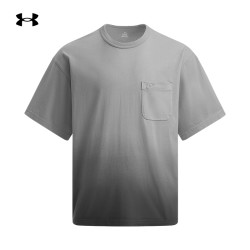 UNDER ARMOUR 安德玛 官方UA男女情侣渐变水洗针织休闲短袖T恤1389363