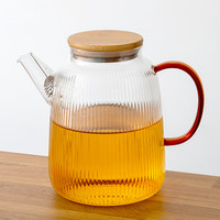 雅集棱影四季大容量锤纹加厚耐热玻璃冷水壶烧水壶凉白开水壶1800ml 棱影四季壶1800ml