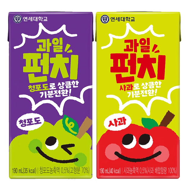 YONSEI 延世 韩国进口延世果汁延世大学研发苹果葡萄汁儿童水果饮料学生饮品4盒
