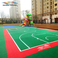 星加坊 篮球羽毛球乒乓球网球场悬浮拼装地板地垫减震运动垫双层大米格