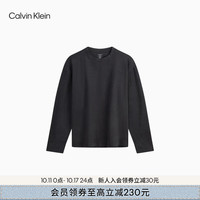 Calvin Klein内衣24秋冬男士ck简约舒适圆领绒感针织卫衣家居服NM2742 QQ0-炭灰 XS