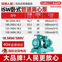 科创人民ISW人民水泵卧式管道泵离心泵380V耐高温冷热水大流量上海增压泵