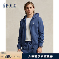 Polo Ralph Lauren 拉夫劳伦【双11】男装 经典款双面针织全拉链连帽衫RL17230 400-蓝色 XS