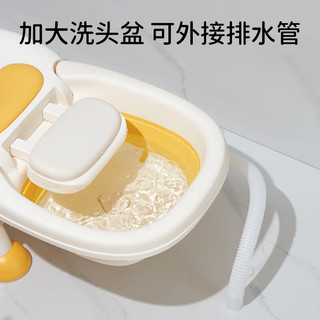 欧孕（OUYUN）儿童洗头躺椅可折叠洗头宝宝家用洗头床女童婴儿洗头发凳 【PU软头枕】斯坦灰 0-12岁