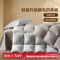 百丽丝水星集团旗下 鹅毛被 冬季加厚羽绒被子 秋冬保暖被芯 特里普抗菌鹅毛四季被 150cm×210cm