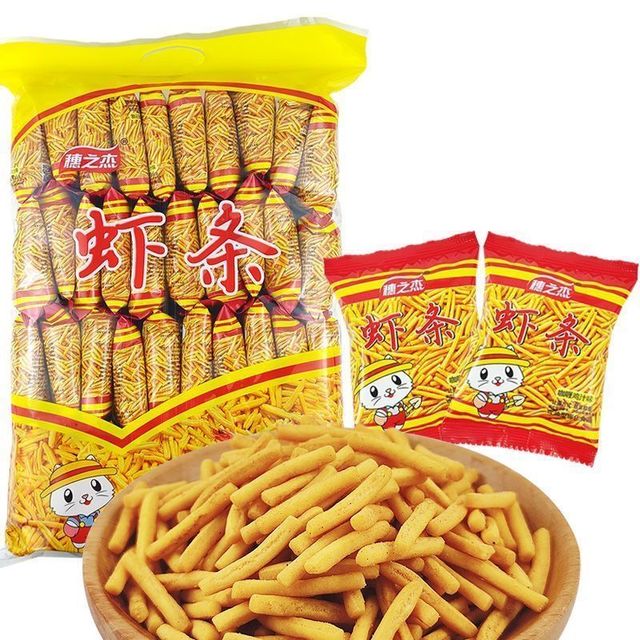 穗之杰 虾条大包膨化薯条散装薯片点心怀旧零食品独立小包装