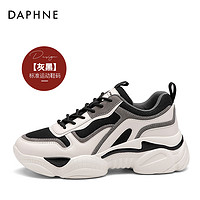 DAPHNE 达芙妮 熊猫老爹鞋女2023时尚秋季复古厚底超软显脚小休闲运动鞋子