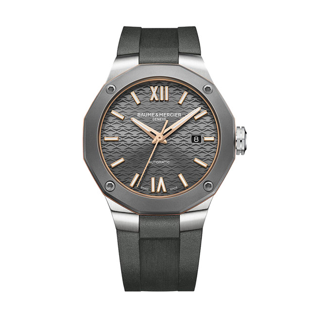 BAUME & MERCIER 名士 瑞士手表利维拉系列商务休闲自动机械橡胶表带男表