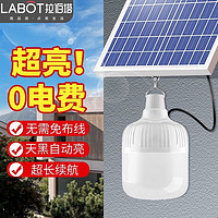 拉伯塔 太阳能灯家用庭院灯新农村led户外照明灯露营夜市摆摊灯泡一拖二