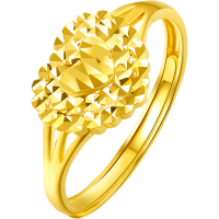 周六福 足金999爱心黄金戒指女款计价AA010848 活口13号 约2.95g