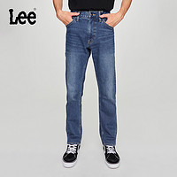 Lee 李 24秋冬新品726标准直脚中蓝色石墨烯直筒男牛仔裤