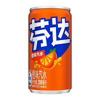 88VIP：Coca-Cola 可口可乐 芬达碳酸饮料原味迷你罐汽水200ml*12罐整箱装