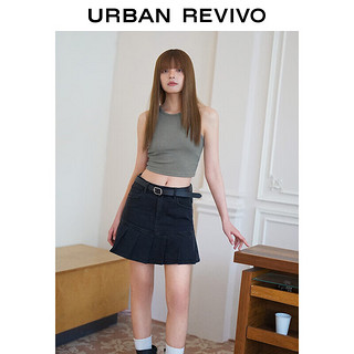 PLUS会员：URBAN REVIVO 女装弹力圆领背心 UWB440001