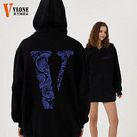 VLONE 国潮连帽开衫卫衣 黑色 VLK404