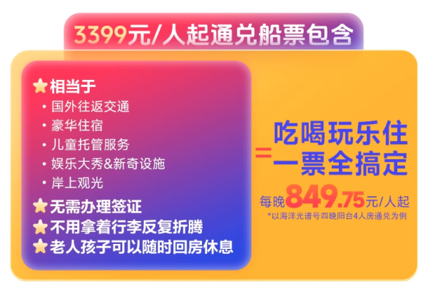 王者归来!低至849元/人/晚!吃喝玩乐住一价全包!皇家加勒比海洋光谱号游轮上海出发25年航线